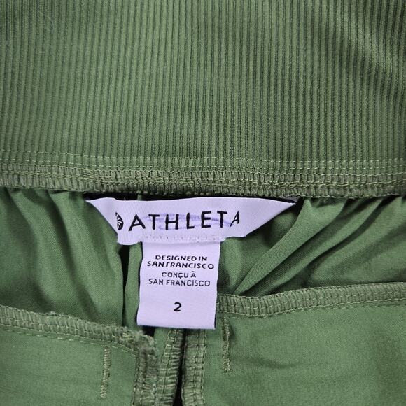 Athleta Mid Rise Brooklyn Ankle Pants in Green Women's Size 2 - Picture 5 of 7